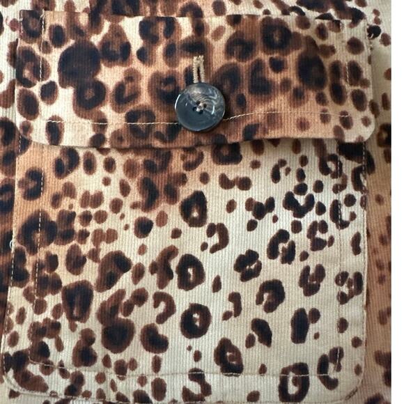 Vintage Bandolino Leopard print long trench coat button up, woman’s size 16 - Picture 6 of 13
